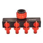 4 Way Tap Connector Garden Manifold Hose Pipe Spliter Adapter Water Faucet