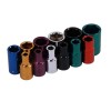 12pc 1/4'' Drive Shallow Socket Set Multi Coloured Chrome Vanadium 4-13mm