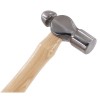24oz Ball Pein Hammer With A Hickory Wooden Handle And Mirror Polished Finish