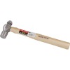 24oz Ball Pein Hammer With A Hickory Wooden Handle And Mirror Polished Finish