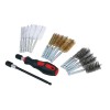20Pc small Wire Brush Cleaning Set Kit Quick Release Extension Steel Brass Nylon