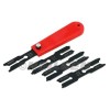 5PC E-Clip Removal Tool Set E Clip Remover Handle with 4 Reversible Blade