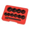 11pc Damaged Nut/bolt Remover Set 9mm To 19mm Twist Socket Easy Out Extractor