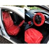 3pc Universal Protective Car Seat Steering Wheel And Gear Lever Cover