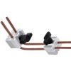 2PC Brake Pipe, Line Jig Clamp Set, Steel, Copper & Plastic Coated 1/4'', 3/16''