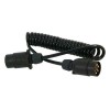 Trailer Electrics 2.5m Curly Extension Cable Male To Male Suit 12V or 24V