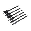 6pc 150mm Long Flat Spade End Wood Drill With Hex Shank - Sizes 10 to 25mm