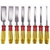8 pc Chisel Set Wood Carving Work Tools Chisels Carpenter In Wooden Box