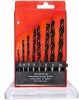 8 Piece Wood Drill Bit Set In Case Professional Quality With Carbon Steel Tips