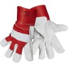 Red Rigger Double Palm Heavy Duty Gauntlet Leather Safety Work Gloves