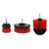 3pc Electric Drill Brush Attachment Set Power Scrubber Car Wheel Carpet Cleaning