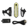 USB Rechargeable Bike Lights Front White Hazard Light Waterproof 8 Modes