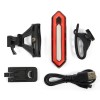 USB Rechargeable Bike Lights Rear Red Hazard Light Waterproof 8 Modes