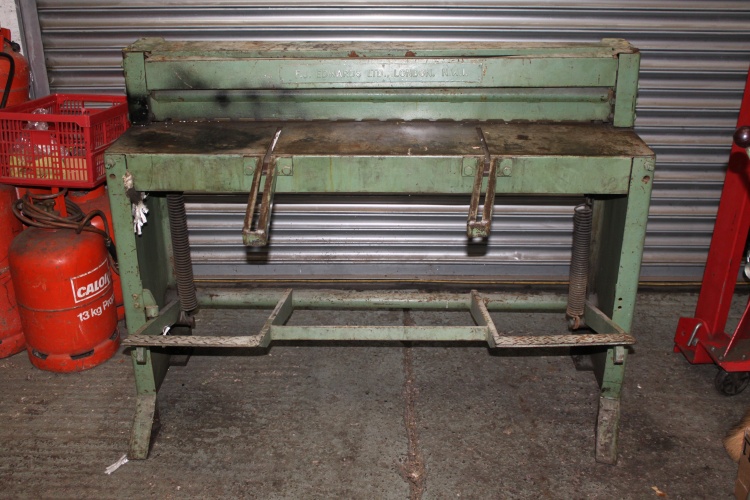 48'' Wide FJ Edwards Treadle guillotine / Metal shears