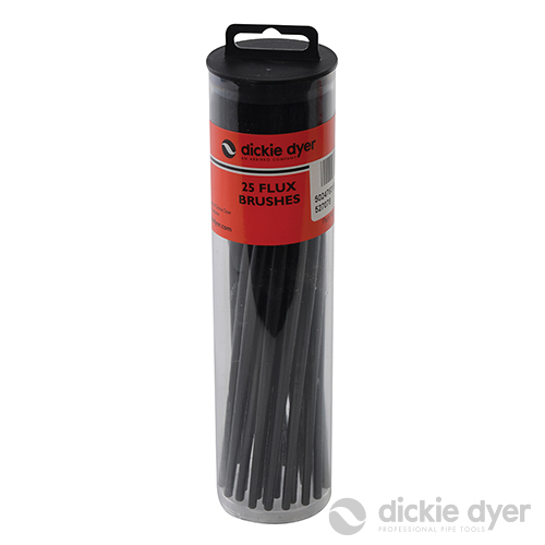 25pk 12mmDickie Dyer black handled Flux / glue / lathe oil brushes