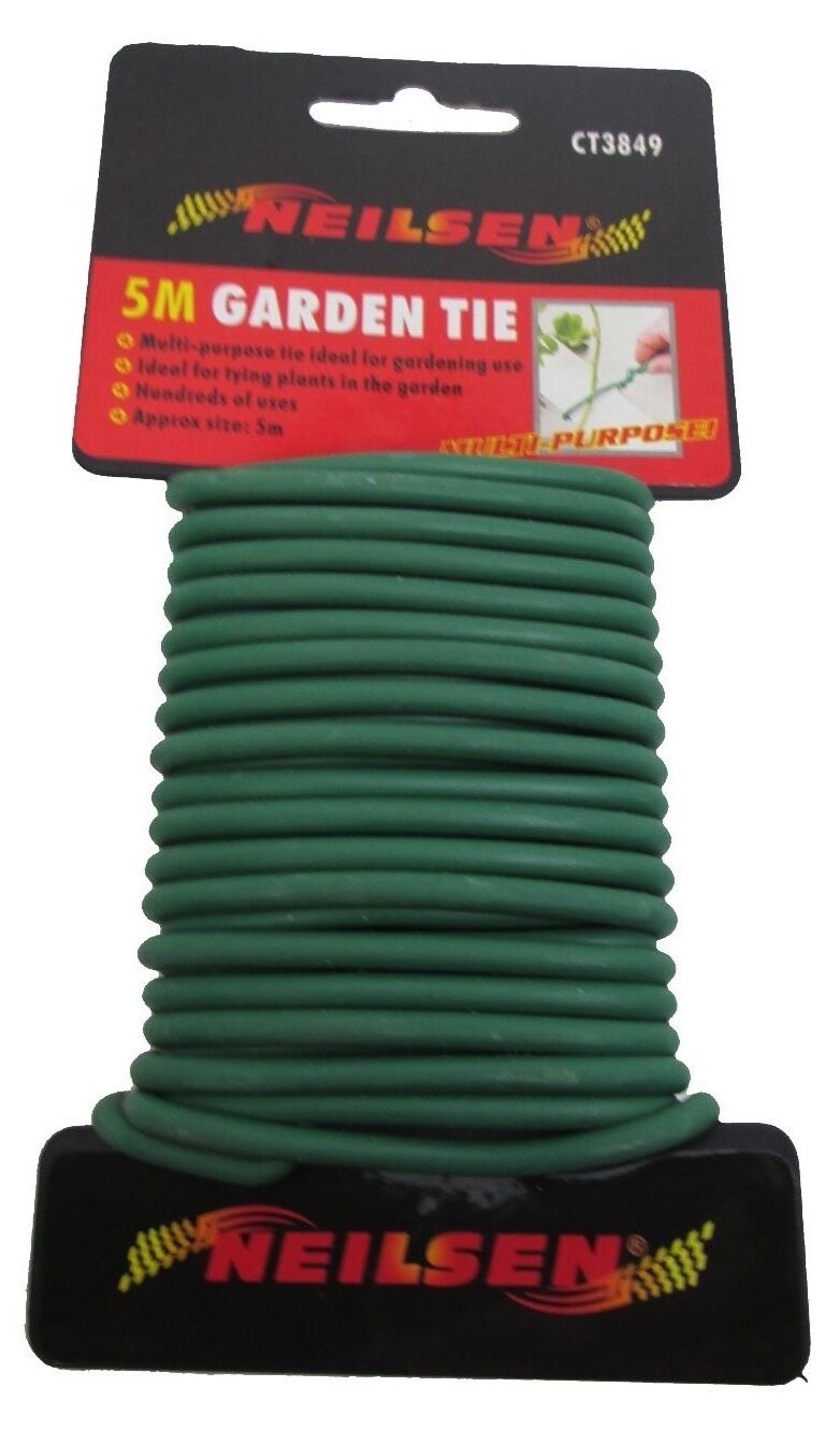 5m Garden Twisty Tie Thick Soft Coated Wire Reusable For Plants