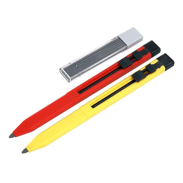 2 Mechanical Carpenter Pencils Auto Refillable Pocket 6 Refils