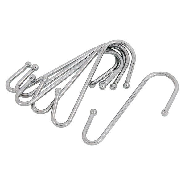 6X Small Stainless Steel Hanger Hanging S Hooks Kitchen Meat Pan Utensil Cloth