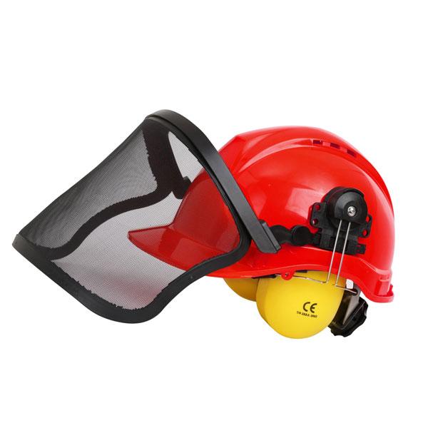 Professional 4-in-1 Safety Helmet Ear Muff Mesh Visor Construction Hard Hat