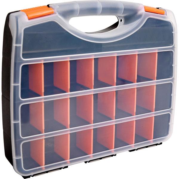 Neilsen - 21 Compartment Box Storage Tool Organiser Case Screw Nail Nut Bolt Craft