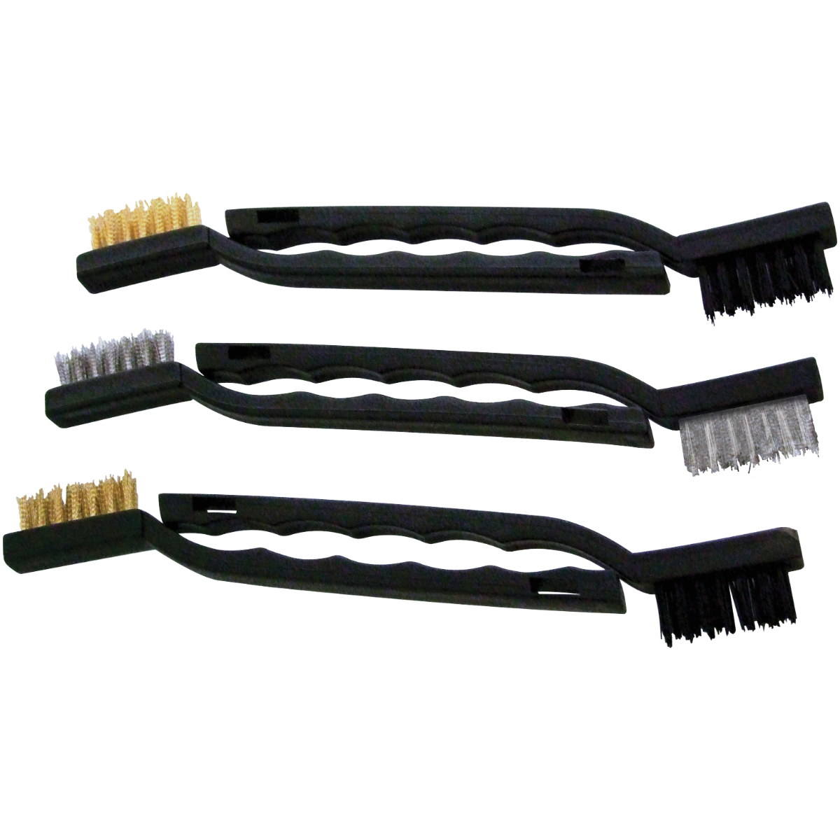 6 Pc Wire Brush Wire Brushes Brass Brush Nylon Brush Steel Brush 7''