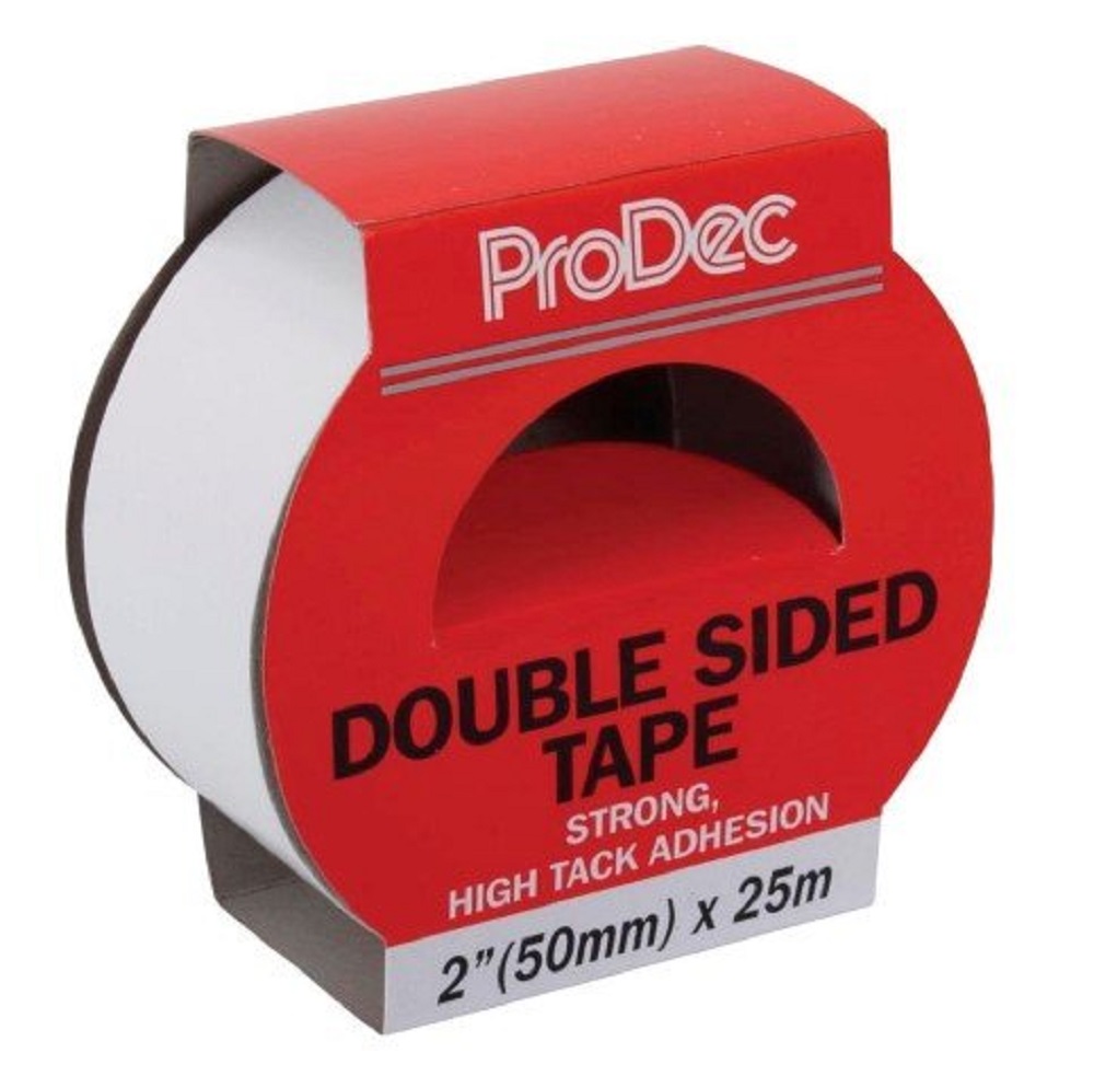 ProDec Double Sided Adhesive Tape 2''/50mm x 25 Meters clear strong Double Sided
