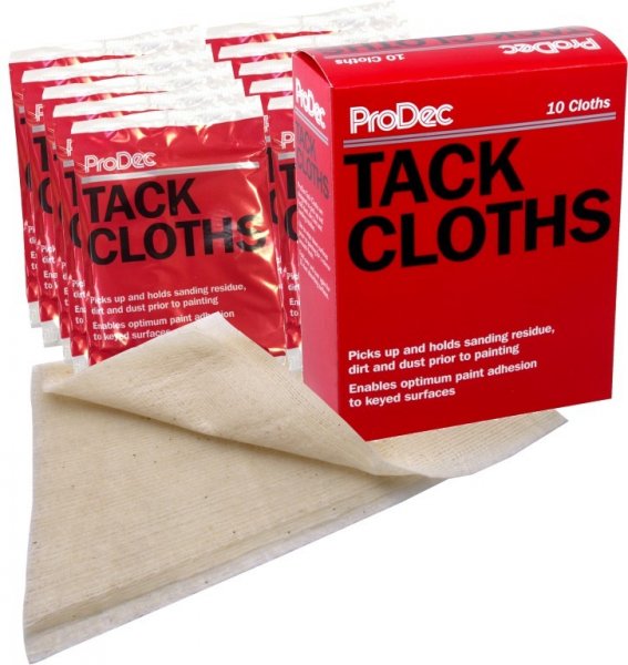 ProDec Tack Cloths (Pack of 10) Decorators Cloths Tack Rags Painters Rags tac