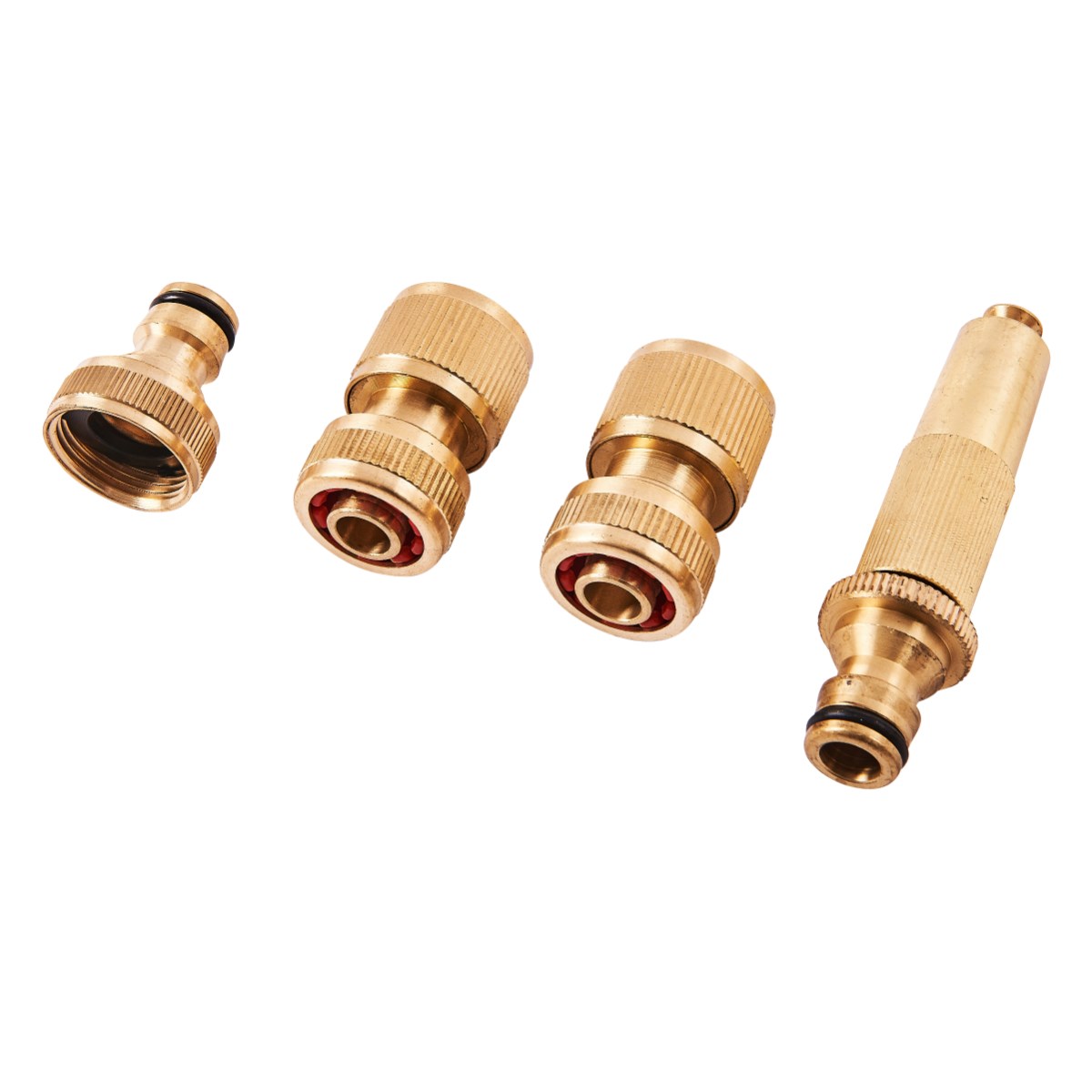 4pcs/set Brass Hose Pipe Fitting Set Garden Tap Quick Connectors