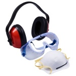 3pc DIY PPE Protection Set Hearing Eye Dust Air Safety Protection Ear Defenders