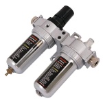 Pressure Regulator Water Trap Filter & Lubricator For Air Line Compressor Tools
