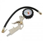 Garage Air Line Tyre Pump Inflator Pressure Gauge For Compressor Gun