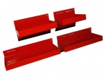 4pc Magnetic Tool Tray Set Storage Trays Shelf Van Metal Cabinet Garage Workshop