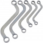 5pc 's' Shaped Obstruction Spanner Wrench Set Metric 10 - 19mm Cr-v