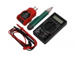 3pc Digital Multimeter Electrical Socket Tester Trouble Shooting Kit