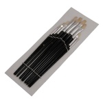9pc Flat Head Paint Brush - Various Size Artists Painting Hobby Craft