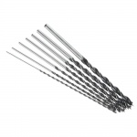 7pc Extra Long Wood Drill Bit Set Sizes 4, 5, 6, 7, 8, 10 & 12mm X 300mm