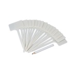 16 White Plastic Plant T Label Tags - Plant Pot Flower Bed Vegetable Name Marker