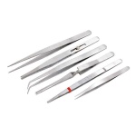 6pc Tweezers Stainless Steel Hobby Craft Tool Watch Jewelry Model Making