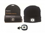 Beanie Hat Built-in LED Headlight Head Light 3 Mode - USB RECHARGEABLE Black