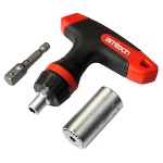 Ratchet 48T T- Handle With Universal Pin Drive Socket 50mm '' hex to 3/8'' square